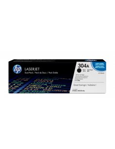 HP 304A zestaw 2 oryginalnych wkładów z czarnym tonerem LaserJet