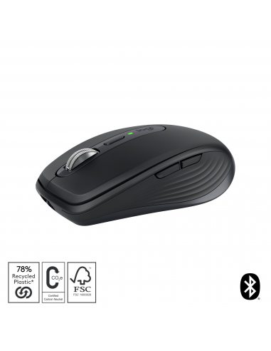 Logitech MX Anywhere 3S myszka Po prawej stronie RF Wireless + Bluetooth Laser 8000 DPI