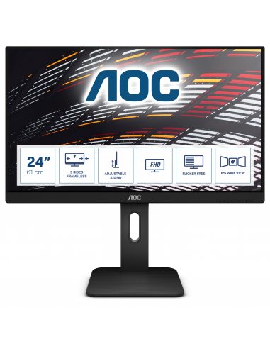 AOC P1 X24P1 monitor komputerowy 61 cm (24") 1920 x 1200 px WUXGA LED Czarny