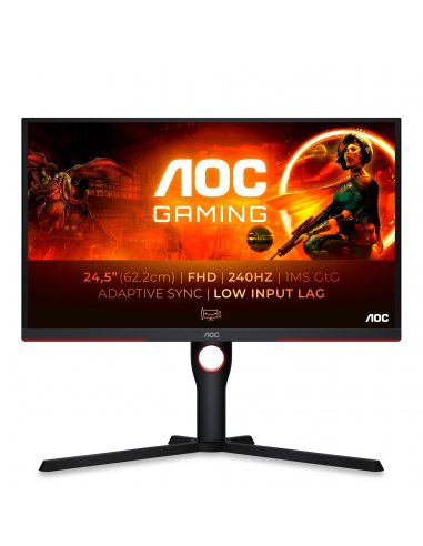 AOC G3 25G3ZM BK monitor komputerowy 62,2 cm (24.5") 1920 x 1080 px Full HD Czarny, Czerwony