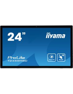 iiyama T2455MSC-B1 signage display Płaski panel Digital Signage 61 cm (24") LED 400 cd/m² Full HD Czarny Ekran dotykowy