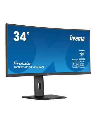 iiyama ProLite XCB3494WQSN-B5 LED display 86,4 cm (34") 3440 x 1440 px UltraWide Quad HD Czarny