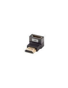 Adapter Lanberg HDMI(F)- HDMI(F) 8K kątowy dół aluminimum srebrny