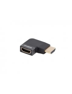 Adapter Lanberg HDMI(F)- HDMI(F) 8K Kątowy Prawo Aluminimum Srebrny