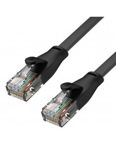 Patchcord UNITEK C1813GBK Cat.6 Płaski, UTP, RJ45, 10m