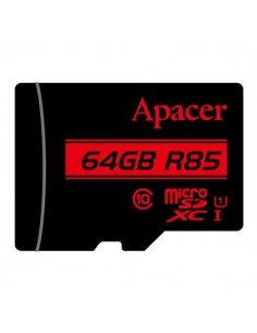 Karta pamięci microSDXC Apacer R85 64GB (85/10 MB/s) Class 10 U1 + Adapter