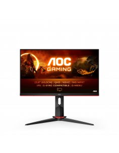 AOC G2 Q24G2A/BK LED display 60,5 cm (23.8") 2560 x 1440 px Quad HD LCD Czarny, Czerwony