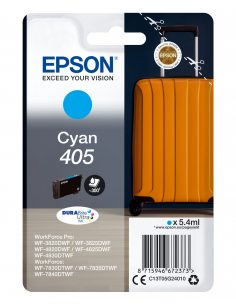 Epson Cyan 405 DURABrite Ultra Ink nabój z tuszem 1 szt. Oryginalny Standardowa wydajność Cyjan