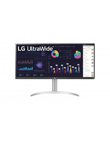 LG 34WQ650-W monitor komputerowy 86,4 cm (34") 2560 x 1080 px UltraWide Full HD LCD Czarny, Srebrny