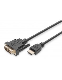 Kabel adapter DIGITUS HDMI Highspeed 1.3 Typ A / DVI-D(18+1), M/M 5m Black