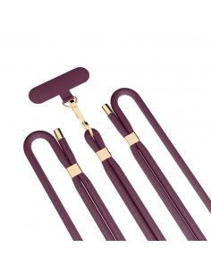 Smycz do telefonu - 3mk EasyClip Elite - Mulberry (gold) )