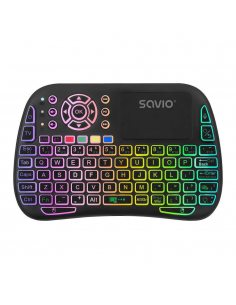 Klawiatura bezprzewodowa RGB SAVIO KW-04 BT + 2.4 GHz, TV Box, Smart TV, Konsole, PC, podświetlana