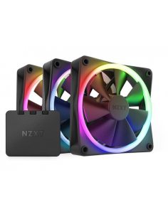 Zestaw 3 wentylatorów do zasilacza / obudowy NZXT F120 RGB Czarne + Kontroler