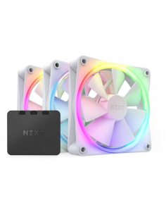 Zestaw 3 wentylatorów do zasilacza / obudowy NZXT F120 RGB Białe + Kontroler