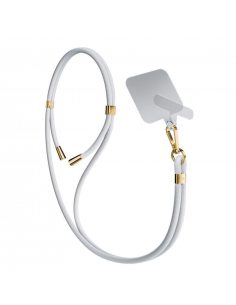 Smycz do telefonu - 3mk EasyClip - White (gold)