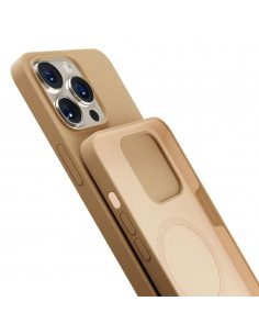 Etui na telefon 3mk do Apple iPhone 15 Pro - silikonowe z MagSafe - Dark Gold