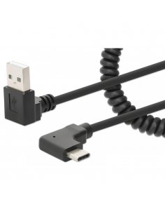 Kabel zasilajacy Manhattan USB-C/A 15W/3A do szybkiego bezpiecznego ładowania