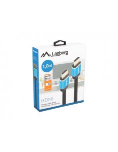 Kabel HDMI Lanberg M/M v2.0 1m czarny pełna miedź Box Premium certyfikat