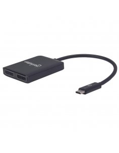 Kabel adapter Manhattan USB-C na 2xDisplaPort 4K z MST HUB