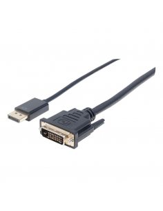 Kabel adapter Manhattan DisplayPort / DVI-D 24+1 1080p60Hz M/M 3m czarny