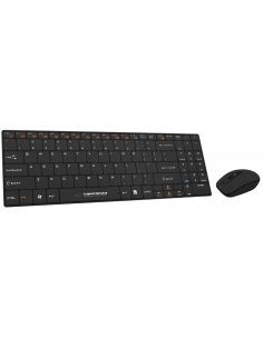 ZESTAW BEZPRZEWODOWY KLAWIATURA SLIM + MYSZ 2,4 GHz EK122K LIBERTY CZARNY