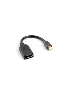 Adapter mini Displayport (M) - DisplayPort (F) na kablu 10cm czarny