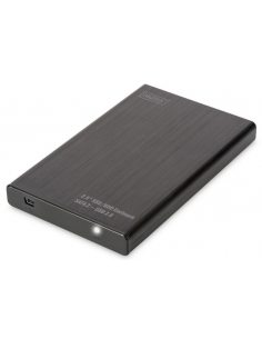 Obudowa zewnętrzna USB 2.0 na dysk SSD/HDD 2.5" SATA II, 9.5/7.5mm, aluminiowa