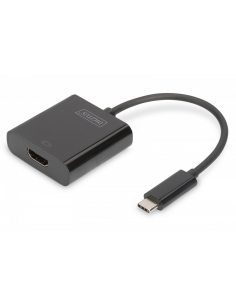 Adapter graficzny HDMI 4K 30Hz UHD na USB 3.1 Typ C, z audio, czarny, dł. 15cm