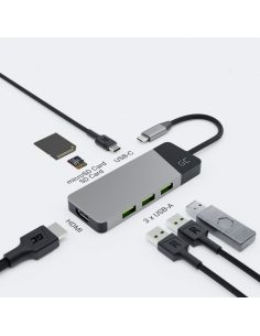 Hub adapter USB-C Connect 3xUSB 3.1 HDMI 4K 60Hz USB-C PD 85W