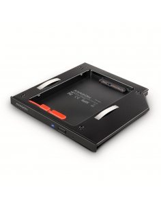 RSS-CD09 Ramka na 2,5" SSD-HDD do gniazda DVD, 9.5mm LED aluminium