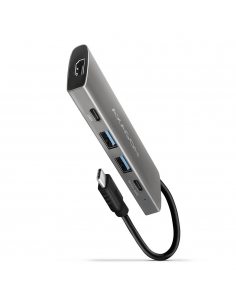 HMC-5G2 Wieloportowy hub 2x USB-A + 2x USB-C + HDMI, USB-C 3.2 Gen 2 10Gbps, PD 60W, 13cm USB-C kabel