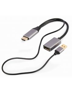 Adapter HDMI do DP 4K 60Hz USB-A powered