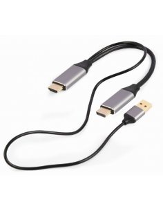 Adapter HDMI do DP 4K M 60Hz USB-A powered