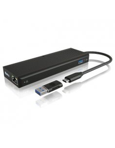 Stacja dokująca IB-DK4080AC 9w1,2x HDMI & 2x DisplayPoprt,USB,Headset combo, LAN, Power delivery up to 100W