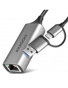 ADE-TXCA Karta sieciowa Gigabit Ethernet adapter, USB-C (USB-A redukcja) 3.2 Gen 1, instalacja automatyczna