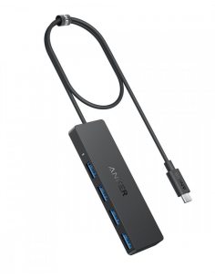 Hub 4w1 5Gbps USB-C Czarny