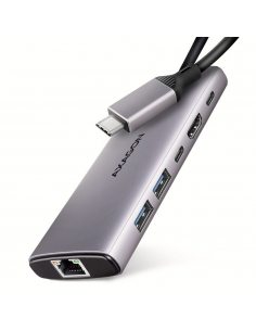 Hub HMC-6G2L 2xUSB-A HDMI4K 1x USB-C PD100W USB-C LAN