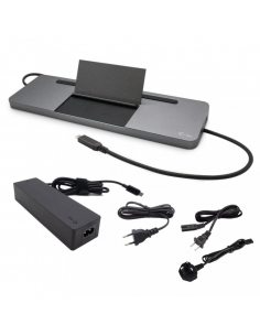 Stacja dokująca USB-C Metal Ergonomic 4K 3x Display Docking Station Power Delivery 85 W + i-tec Universal Charger 100 W