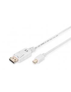 Kabel połączeniowy Displayport 4K 60Hz UHD Typ miniDP/DP M/M biały 2m