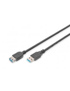 Kabel przedłużający USB 3.1 Gen.1 SuperSpeed 5Gbps Typ USB A/USB A M/Ż czarny 1,8m