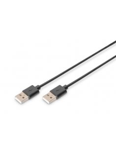 Kabel połączeniowy USB 2.0 HighSpeed Typ USB A/USB A M/M czarny 1m