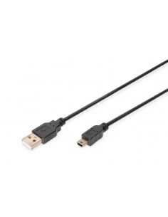 Kabel połączeniowy USB 2.0 HighSpeed "Canon" Typ USB A/miniUSB B (5pin) M/M czarny 1m