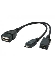 KABEL USB MICRO AF-BM+(F) USB 2.0 OTG 15CM