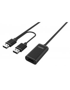 Przedłużacz aktywny USB 2.0, 20m, Y-279 czarny