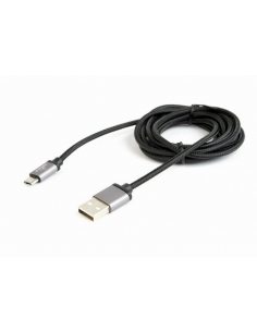 Kabel Micro USB oplot tekstylny/1.8m/czarny