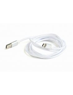 Kabel Micro USB oplot tekstylny/1.8m/srebrny