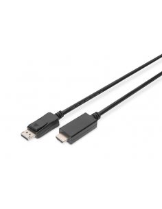 Kabel adapter DisplayPort 1.2 z zatrzaskiem 4K 60Hz UHD Typ DP/HDMI A M/M czarny 2m