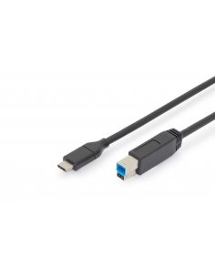 Kabel połączeniowy USB 3.0 SuperSpeed 5Gbps Typ USB C/B M/M Power Delivery czarny 1.8m