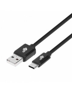 Kabel USB-USB C 1.5m czarny sznurek