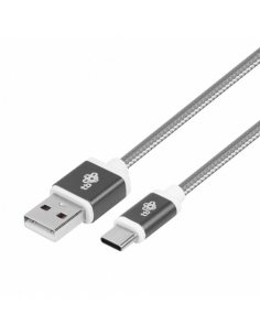 Kabel USB-USB C 1.5m szary sznurek